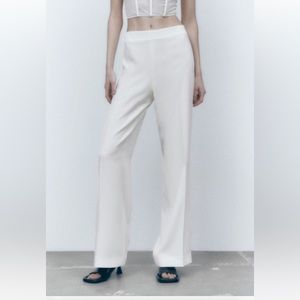 Zara Flowy White Pants